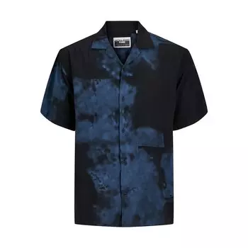 Рубашка с коротким рукавом Jack & Jones 12257405 Jeff Rotary Aop Resort, синий