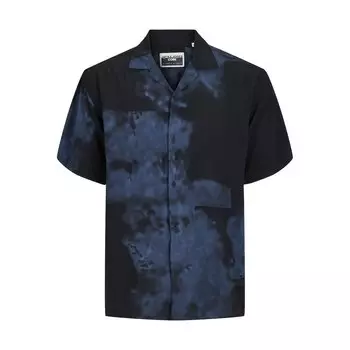 Рубашка с коротким рукавом Jack & Jones 12261577 Jeff Rotary Aop Resort, синий