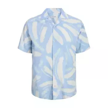 Рубашка с коротким рукавом Jack & Jones Alberto Seersucker Resort, синий