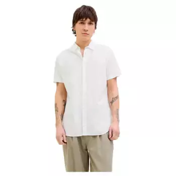 Рубашка с коротким рукавом Jack & Jones Breeze Linen Blend, белый