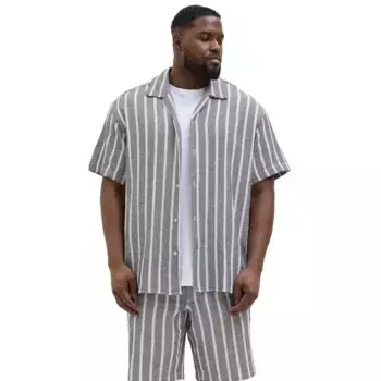 Рубашка с коротким рукавом Jack & Jones Coba Plus Size, серый