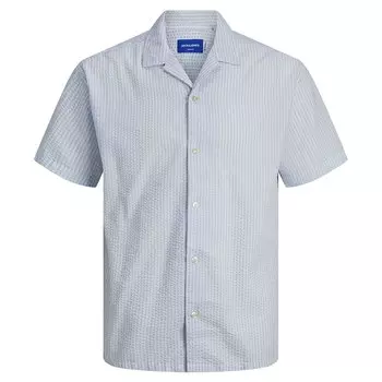 Рубашка с коротким рукавом Jack & Jones Easter Palma Seersucker, синий