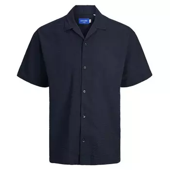 Рубашка с коротким рукавом Jack & Jones Easter Palma Seersucker, синий
