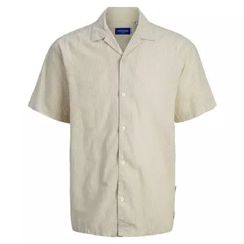 Рубашка с коротким рукавом Jack & Jones Easter Palma Seersucker, бежевый