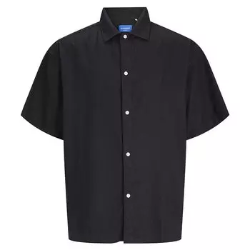 Рубашка с коротким рукавом Jack & Jones Faro Linen Oversized, черный