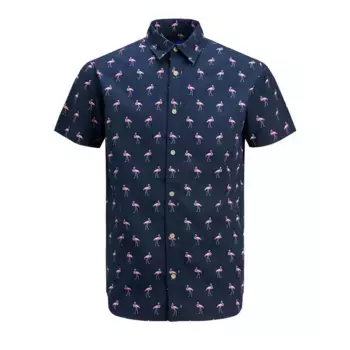 Рубашка с коротким рукавом Jack & Jones Garcia, синий