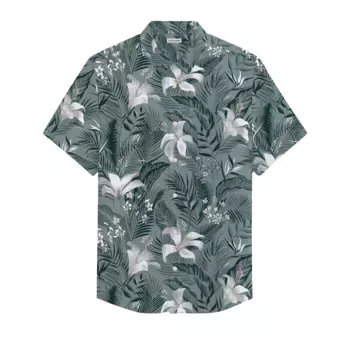 Рубашка с коротким рукавом Jack & Jones Hawaii Aop, зеленый