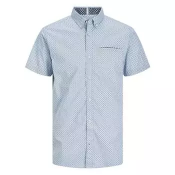 Рубашка с коротким рукавом Jack & Jones Jack Print, синий
