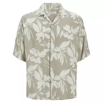 Рубашка с коротким рукавом Jack & Jones Jeff Aop Resort, бежевый