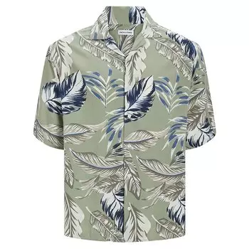 Рубашка с коротким рукавом Jack & Jones Jeff Aop Resort, зеленый