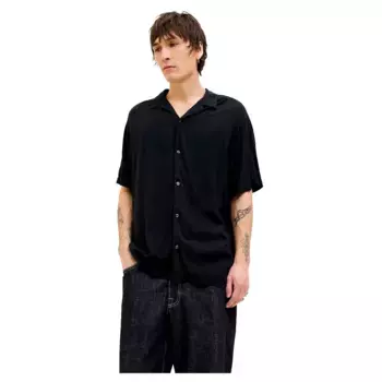 Рубашка с коротким рукавом Jack & Jones Jeff Solid Resort, черный