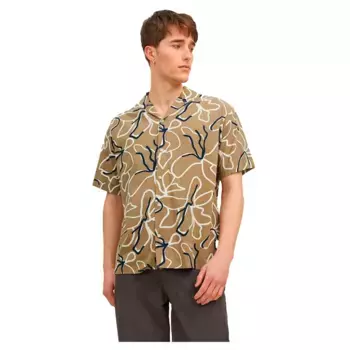 Рубашка с коротким рукавом Jack & Jones Ladrew Print Resort, зеленый