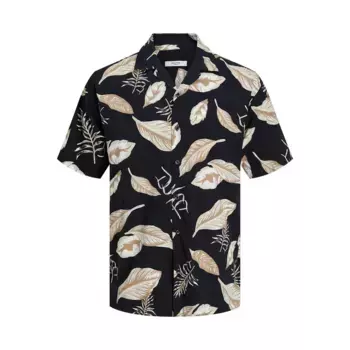 Рубашка с коротким рукавом Jack & Jones Ladrew Print Resort, черный
