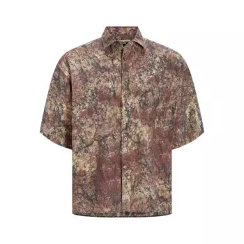 Рубашка с коротким рукавом Jack & Jones Lava Boxy STYD24, коричневый