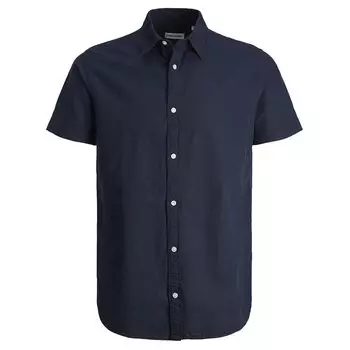 Рубашка с коротким рукавом Jack & Jones Linen, синий