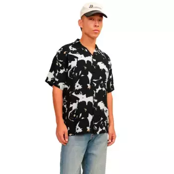 Рубашка с коротким рукавом Jack & Jones Luke Aruba Resort, черный