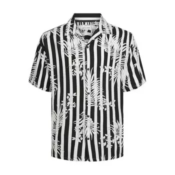 Рубашка с коротким рукавом Jack & Jones Resort, черный