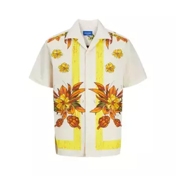 Рубашка с коротким рукавом Jack & Jones Sean Resort, бежевый