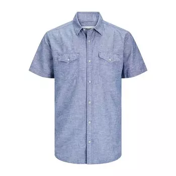Рубашка с коротким рукавом Jack & Jones Sheridan Linen Blend, фиолетовый