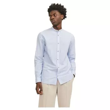 Рубашка с коротким рукавом Jack & Jones Summer Band Linen, синий