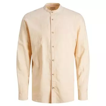 Рубашка с коротким рукавом Jack & Jones Summer Band Linen, бежевый