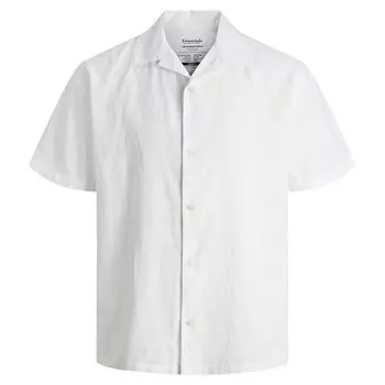 Рубашка с коротким рукавом Jack & Jones Summer Resort Linen, белый