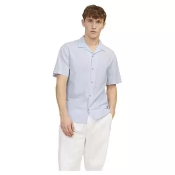 Рубашка с коротким рукавом Jack & Jones Summer Resort Linen, белый