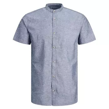 Рубашка с коротким рукавом Jack & Jones Summer Band Linen, синий