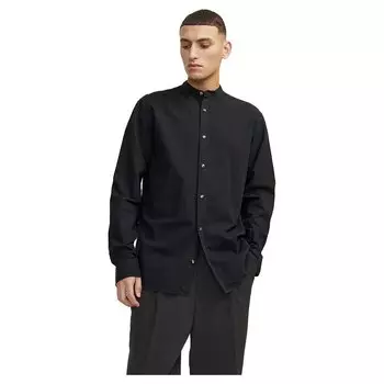 Рубашка с коротким рукавом Jack & Jones Summer Band Linen, черный