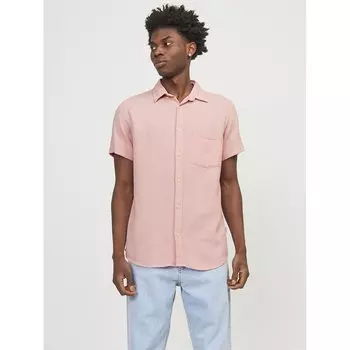 Рубашка с коротким рукавом Jack & Jones Tampa Dobby, розовый