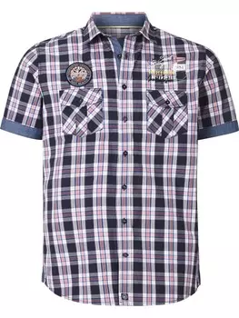 Рубашка с коротким рукавом Jan Vanderstorm ARNELF, цвет dunkelblau kariert