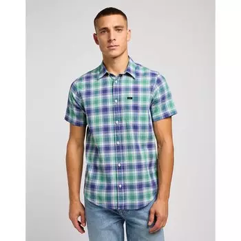 Рубашка с коротким рукавом Lee Button Down, зеленый