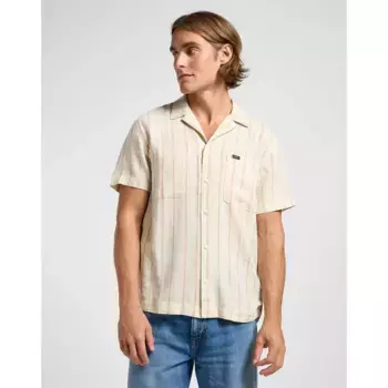 Рубашка с коротким рукавом Lee Camp 2 Pocket Relaxed Fit, бежевый
