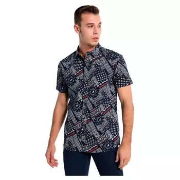 Рубашка с коротким рукавом Lois Jeans Printed, синий