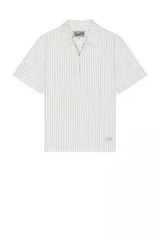 Рубашка с коротким рукавом на молнии 1/4 Schott, белый