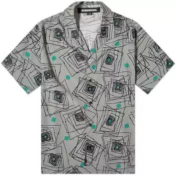 Рубашка с коротким рукавом Neighborhood Geometric Hawaiian Vacation Shirt, серый