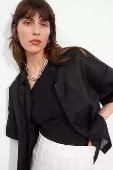 Рубашка с коротким рукавом & Other Stories, черный