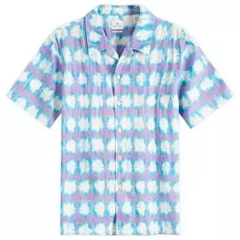 Рубашка с коротким рукавом Paul Smith Dyed Vacation Shirt, синий