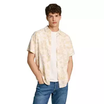 Рубашка с коротким рукавом Pepe Jeans Moi, бежевый