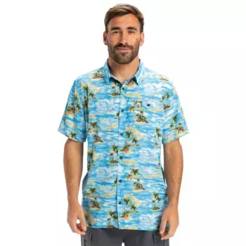 Рубашка с коротким рукавом Quiksilver Safe Paradise, синий