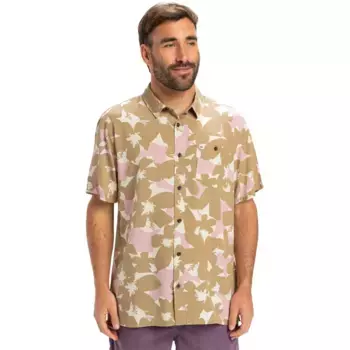 Рубашка с коротким рукавом Quiksilver Safe Paradise, коричневый