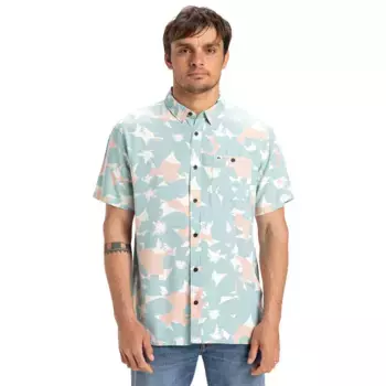 Рубашка с коротким рукавом Quiksilver Safe Paradise, синий