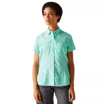 Рубашка с коротким рукавом Regatta Travel Packaway, зеленый