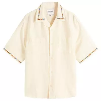 Рубашка с коротким рукавом Rose chain в стиле кэмп Corridor, цвет natural