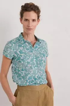 Рубашка с коротким рукавом Rushmaker Seasalt Cornwall, зеленый