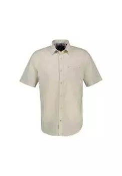 Рубашка с коротким рукавом с добавлением льна однотонная Lerros, белый