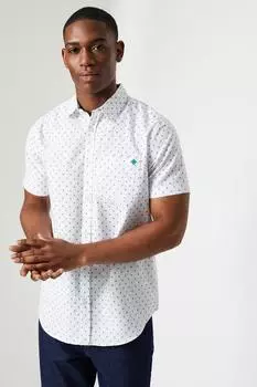 Рубашка с коротким рукавом с принтом Dash Debenhams, белый