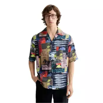 Рубашка с коротким рукавом Scotch & Soda Relaxed Fit Tencel All Over Printed, разноцветный