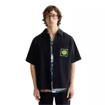 Рубашка с коротким рукавом Scotch & Soda Structured, черный