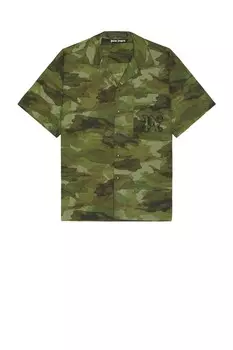 Рубашка с коротким рукавом Seasonal Camp Palm Angels, цвет Military